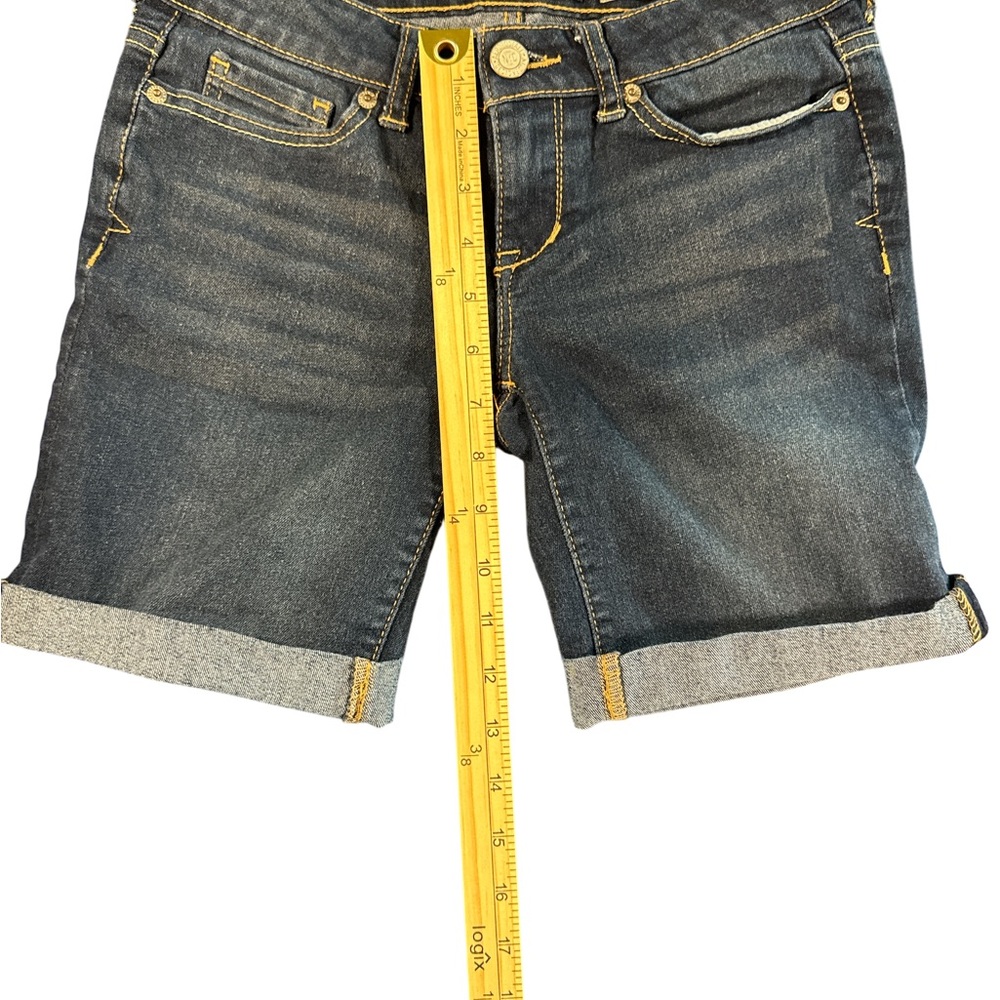 Aeropostale Blue Jean Shorts Cuffed Hem - Picture 4 of 7